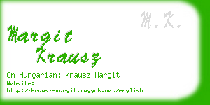 margit krausz business card